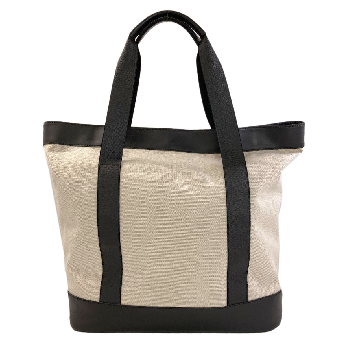 Balenciaga Navy Blue Bag Leather Canvas Tote